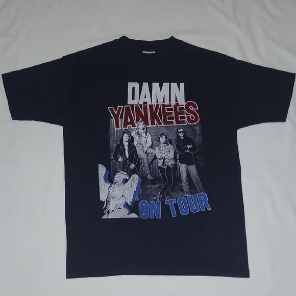 Vintage Damn Yankees On Tour Graphic T-Shirt - Picture 1 of 7